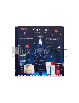 Shiseido Vital Perfection Lifting & Firming Ritual, denný pleťový krém Vital Perfection 50 ml + čistiaca pleťová pena Clarifying Cleansing Foam 15 ml + pleťové tonikum Treatment Lotion 30 ml + pleťové sérum Ultimune 10 ml