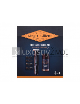 Gillette King C. Style Master, zastrihávač fúzov Style Master 1 ks + výmenné hrebeňové nadstavce 4 ks + hydratačný krém King C Gillette 100 ml