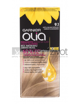 Garnier Olia Permanent Hair Color 9,1 Ashy Light Blonde, Farba na vlasy 50