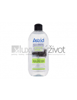 Astrid Aqua Biotic Active Charcoal 3in1 Micellar Water, Micelárna voda 400