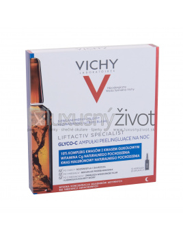 Vichy Liftactiv Glyco-C Night Peel Ampoules, Pleťové sérum 20