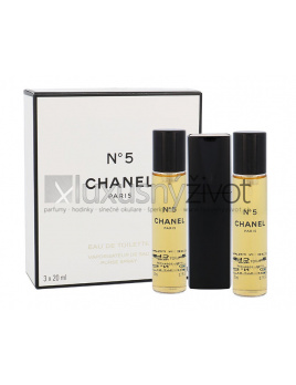 Chanel No.5, Toaletná voda 20 - 3x 20 ml, Twist and Spray