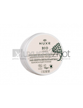 NUXE Bio Organic 24H Sensitive Deodorant Balm, Dezodorant 50, Tester, Almond & Plant Powder