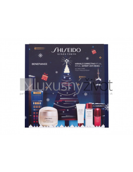 Shiseido Benefiance Wrinkle Correcting Ritual, denný pleťový krém Benefiance Wrinkle Smoothing Cream 50 ml + pleťová čistiaca pena Clarifying Cleansing Foam 15 ml + pleťové tonikum Treatment Softener 30 ml + pleťové sérum Ultimune Ultimune Power Infusing 