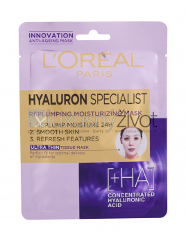 L'Oréal Paris Hyaluron Specialist Replumping Moisturizing, Pleťová maska 1