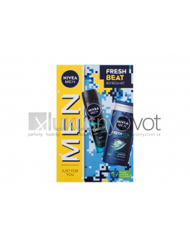 Nivea Men Fresh Beat, sprchovací gél Men Fresh Kick 250 ml + antiperspirant Men Deep Beat 150 ml