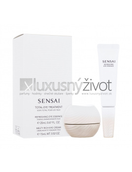 Sensai Expert Items Total Eye Treatment, očné sérum Refreshing Eye Essence 20 ml + očný krém Melty Rich Eye Cream 15 ml, Naplniteľný