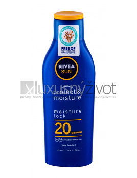 Nivea Sun Protect & Moisture, Opaľovací prípravok na telo 200, SPF20