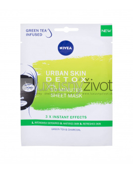 Nivea Urban Skin Detox 10 Minutes Sheet Mask, Pleťová maska 1