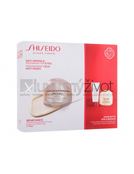 Shiseido Benefiance Anti-Wrinkle Program For Eyes, očný krém Benefiance Wrinkle Smoothing Eye Cream 15 ml + pleťové sérum Ultimune Power Infusing Concentrate 5 ml + denný pleťový krém Benefiance Wrinkle Smoothing Cream 15 ml