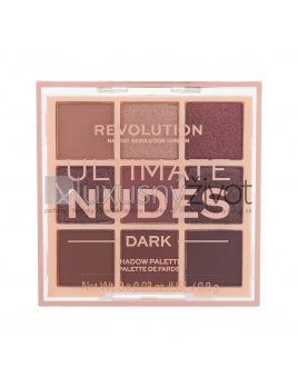Makeup Revolution London Ultimate Nudes Dark, Očný tieň 8,1