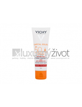 Vichy Capital Soleil Anti-Ageing 3-in-1, Opaľovací prípravok na tvár 50, SPF50