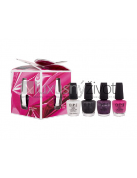 OPI Holiday Celebration Collection, lak na nechty Nail Lacquer 3,75 ml Snow Day In LA + lak na nechty Nail Lacquer 3,75 ml Big Bow Energy + lak na nechty Nail Lacquer 3,75 ml My Color Wheel In Spinning + lak na nechty Nail Lacquer 3,75 ml Turn Bright Afte