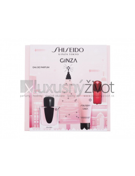 Shiseido Ginza, parfumovaná voda 50 ml + telové mlieko 50 ml + pleťové sérum Ultimune Power Infusing Concentrate 10 ml