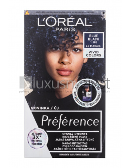 L'Oréal Paris Préférence Vivid Colors 1,102 Blue Black, Farba na vlasy 60