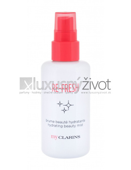 Clarins Re-Fresh Hydrating Beauty Mist, Pleťová voda a sprej 100, Tester