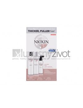 Nioxin System 3, šampón System 3 Cleanser Shampoo 300 ml + kondicionér System 3 Revitalising Conditioner 300 ml + starostlivosť o vlasy System 3 Scalp & Hair Treatment 100 ml