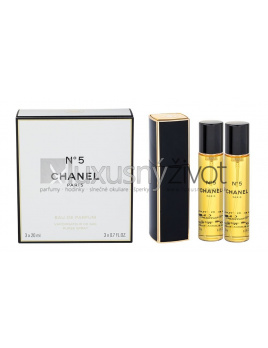 Chanel No.5, Parfumovaná voda 20 - 3x 20 ml, Twist and Spray