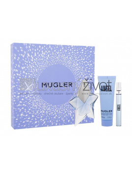 Thierry Mugler Angel, parfumovaná voda 25 ml + parfumovaná voda 10 ml + telové mlieko 50 ml, Naplniteľný