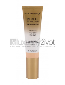 Max Factor Miracle Second Skin 02 Fair Light, Make-up 30, SPF20