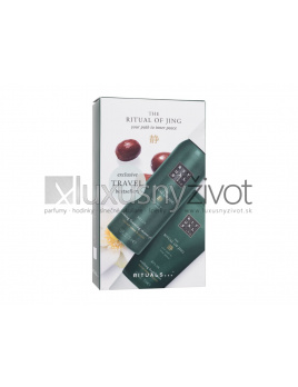 Rituals The Ritual Of Jing Exclusive Travel Bestsellers, telový krém The Ritual Of Jing Relax Soothing Body Cream 70 ml + sprchová pena The Ritual Of Jing Relax Calming Foaming Shower Gel 50 ml