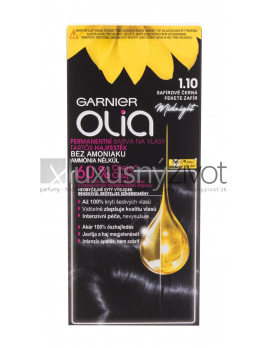 Garnier Olia Permanent Hair Color 1,10 Black Sapphire, Farba na vlasy 50