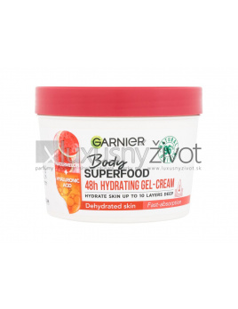 Garnier Body Superfood 48h Hydrating Gel-Cream, Telový krém 380, Watermelon & Hyaluronic Acid