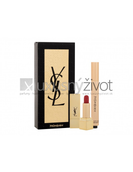 Yves Saint Laurent Touche Éclat Gift Set, rozjasňovač Touche Eclat Radiant Touch 2,5 ml + rúž Rouge Pur Couture 1,3 g N1