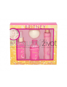 Britney Spears Fantasy, vlasová hmla 100 ml + šumivá guľa do kúpeľa 75 g + sprchovací gél 95 ml + soľ do kúpeľa 100 g