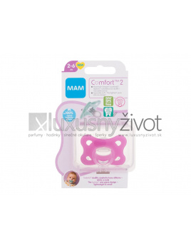 MAM Comfort 2 Silicone Pacifier, Cumlík 1 - 2-6m Pink