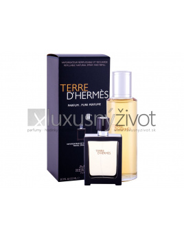 Hermes Terre d´Hermes, parfum náplň 125 ml + parfum naplniteľný flakón 30 ml, Náplň