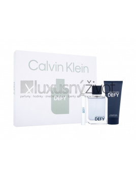 Calvin Klein Defy, toaletná voda 100 ml + toaletná voda 10 ml + sprchovací gél 100 ml