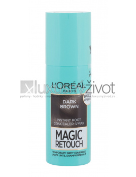 L'Oréal Paris Magic Retouch Instant Root Concealer Spray Dark Brown, Farba na vlasy 75