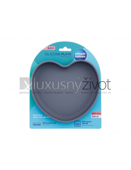 Canpol babies Silicone Suction Plate Heart, Riad 300 - Grey