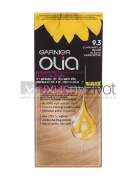 Garnier Olia Permanent Hair Color 9,3 Golden Light Blonde, Farba na vlasy 50