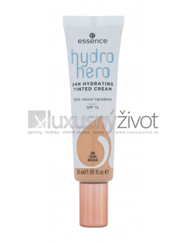 Essence Hydro Hero 24H Hydrating Tinted Cream 20 Sun Beige, Make-up 30, SPF15