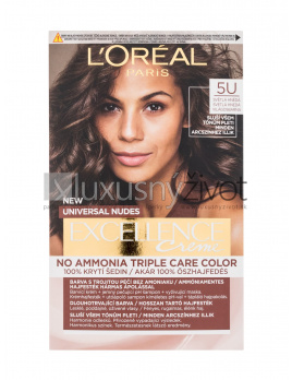 L'Oréal Paris Excellence Creme Triple Protection 5U Light Brown, Farba na vlasy 48