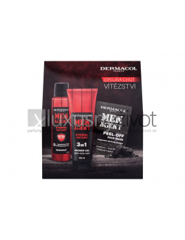 Dermacol Men Agent Eternal Victory, sprchovací gél Men Agent Eternal Victory 3in1 250 ml + dezodorant Men Agent Eternal Victory 150 ml + pleťová maska Men Agent Peel-Off Face Mask 2x7,5 ml