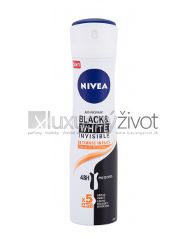 Nivea Black & White Invisible Ultimate Impact, Antiperspirant 150, 48H