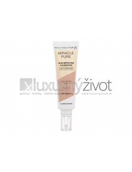 Max Factor Miracle Pure Skin-Improving Foundation 82 Deep Bronze, Make-up 30, SPF30
