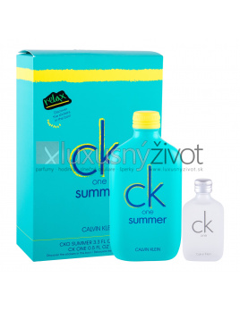 Calvin Klein CK One Summer 2020, toaletná voda 100 ml + toaletná voda CK One 15 ml + samolepky