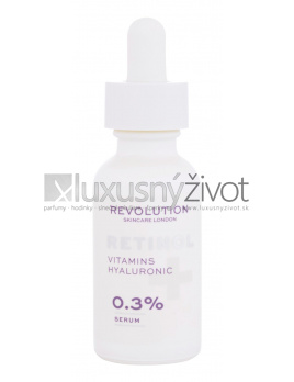 Revolution Skincare Retinol Vitamins Hyaluronic, Pleťové sérum 30, 0,3%