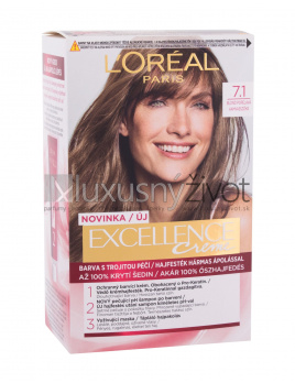 L'Oréal Paris Excellence Creme Triple Protection 7,1 Natural Ash Blonde, Farba na vlasy 48