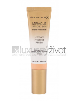 Max Factor Miracle Second Skin 04 Light Medium, Make-up 30, SPF20