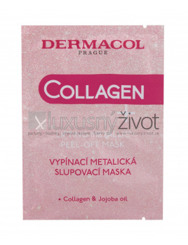 Dermacol Collagen+ Lifting Metallic Peel-Off, Pleťová maska 15