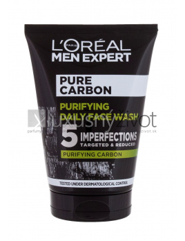 L'Oréal Paris Men Expert Pure Carbon, Čistiaci gél 100, Purifying Daily Face Wash