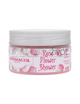 Dermacol Rose Flower Shower Body Scrub, Telový peeling 200