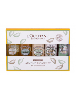 L'Occitane Almond, sprchovací olej 75 ml + šampón 75 ml + kondicionér 75 ml + telové mlieko 75 ml + krém na ruky 30 ml