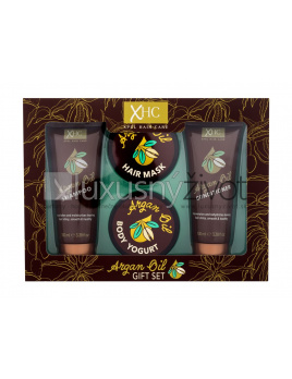 Xpel Argan Oil Gift Set, šampón Argan Oil 100 ml + kondicionér Argan Oil 100 ml + maska na vlasy Argan Oil 50 ml + telový jogurt Argan Oil 50 ml