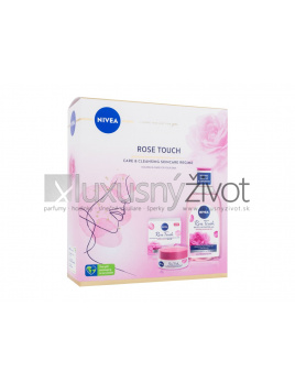 Nivea Rose Touch, denný pleťový gél-krém Rose Touch 50 ml + micelárna voda Rose Touch 400 ml